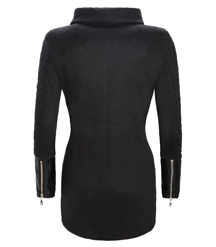 Damen Übergangsjacke Mantel gesteppte Ärmel D-125