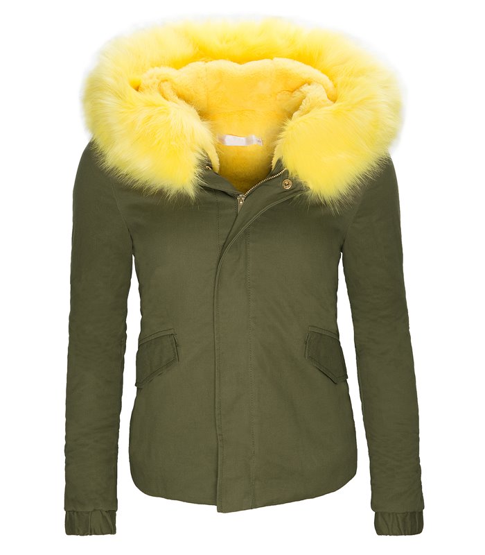 Damen Parka Winterjacke innen gefüttert D-127