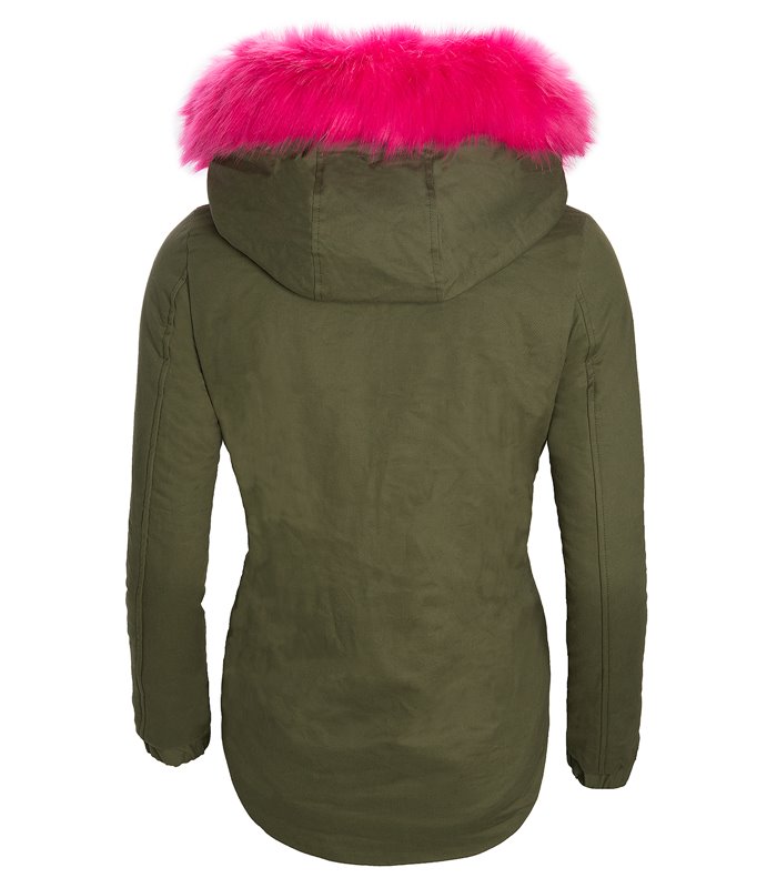 Damen Parka Winterjacke innen gefüttert D-127