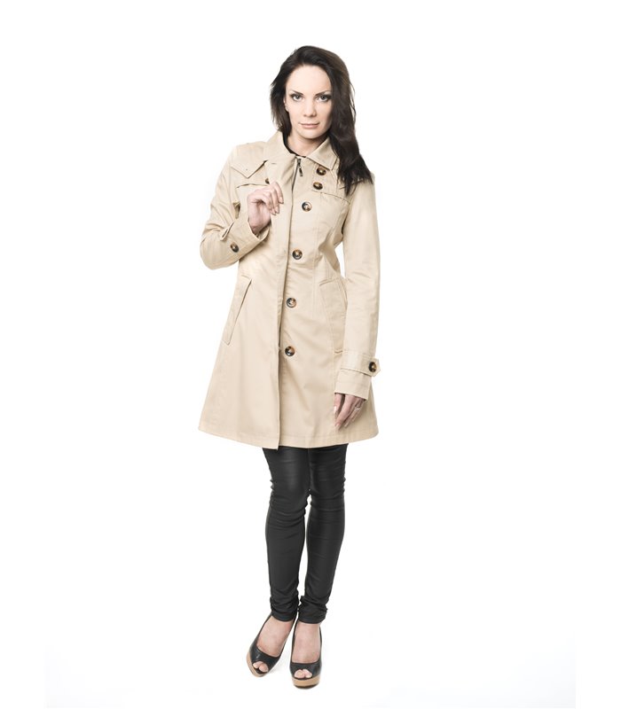 Damen Trenchcoat Mantel Übergangsjacke D-15