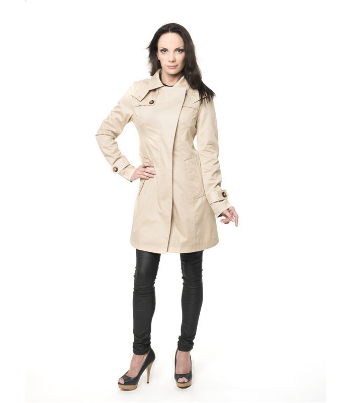Damen Trenchcoat Mantel Übergangsjacke D-15