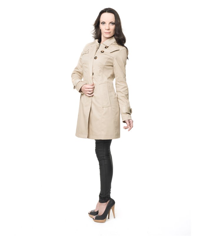 Damen Trenchcoat Mantel Übergangsjacke D-15
