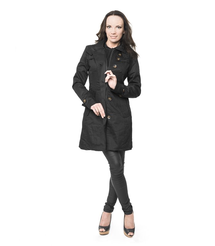 Damen Trenchcoat Mantel Übergangsjacke D-15