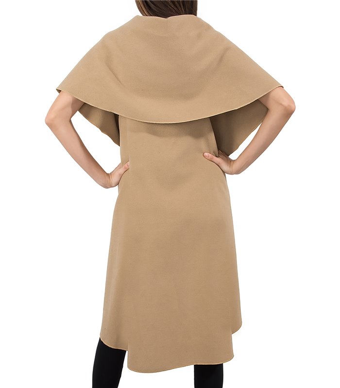 Damen Blogger Wasserfall Kragen Mantel D-150