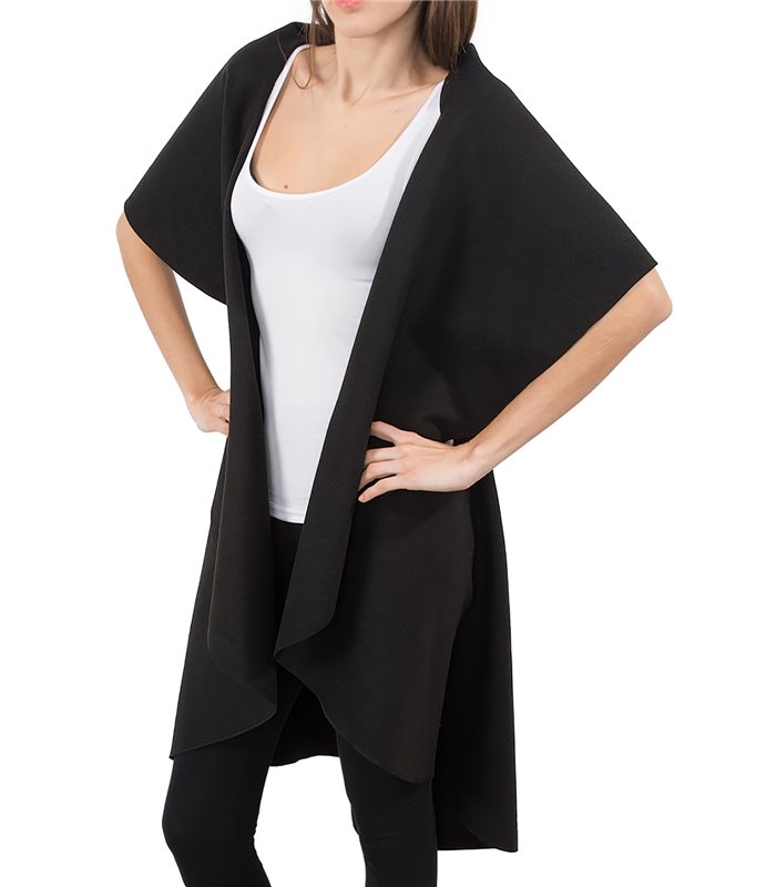 Damen Blogger Wasserfall Kragen Mantel D-150