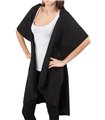 Damen Blogger Wasserfall Kragen Mantel D-150