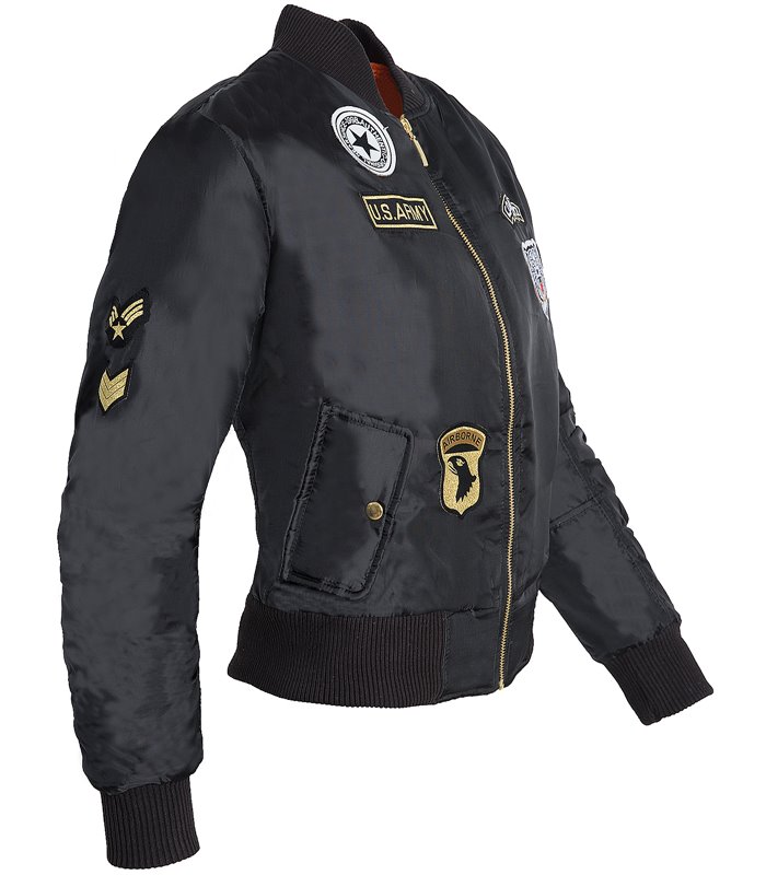 Damen Bomberjacke Jacke Flieger Jacke D-154