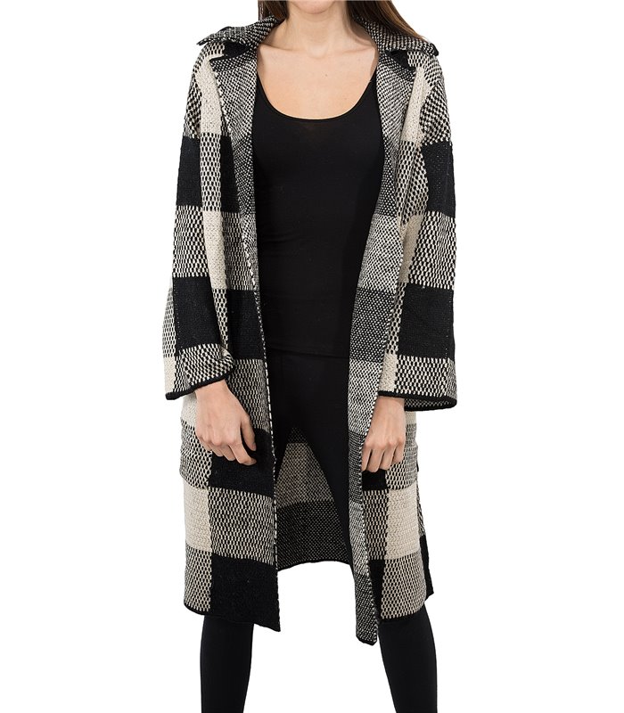 Damen Blogger Wasserfall Kragen Mantel One Size D-164