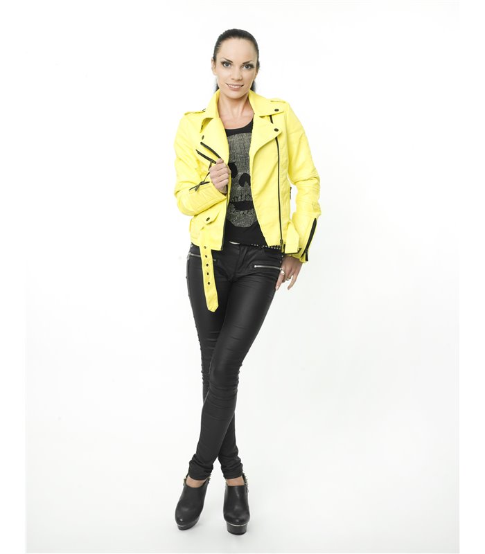 Damen Kunstleder Jacke Vegan D-17