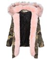 Damen Winter Parka Jacke Army-Look Kunstfell Kapuze D-197 