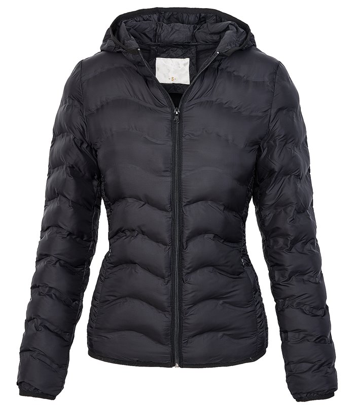 Damen Steppjacke Übergang Jacke mit Kapuze D-207