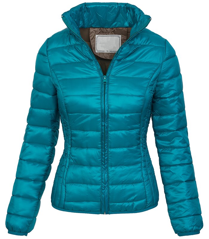 Damen Steppjacke gesteppte Übergangsjacke mit Kapuze D-210