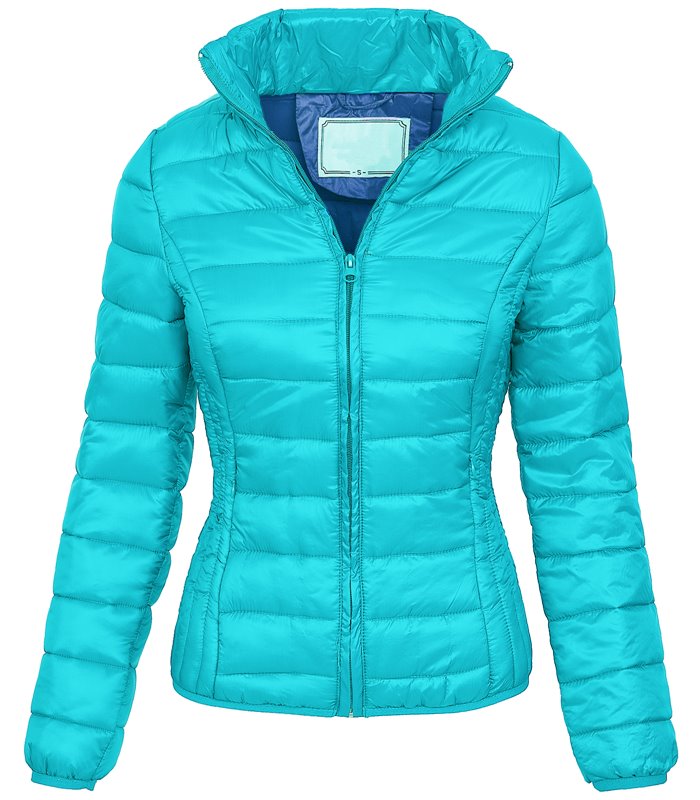 Damen Steppjacke gesteppte Übergangsjacke mit Kapuze D-210