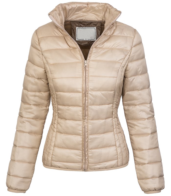 Damen Steppjacke gesteppte Übergangsjacke mit Kapuze D-210