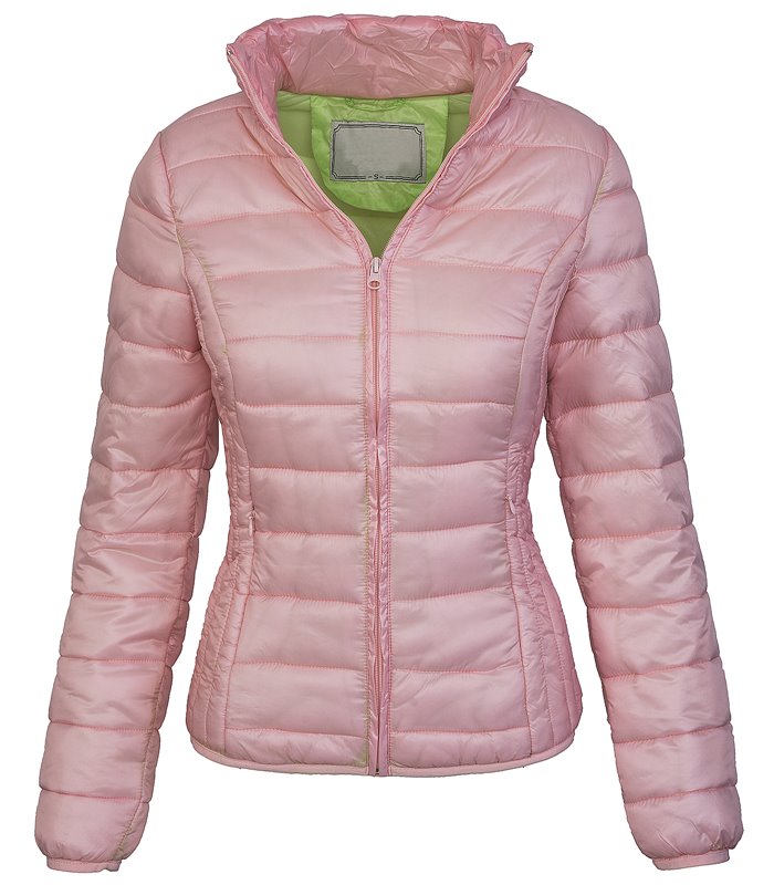 Damen Steppjacke gesteppte Übergangsjacke mit Kapuze D-210