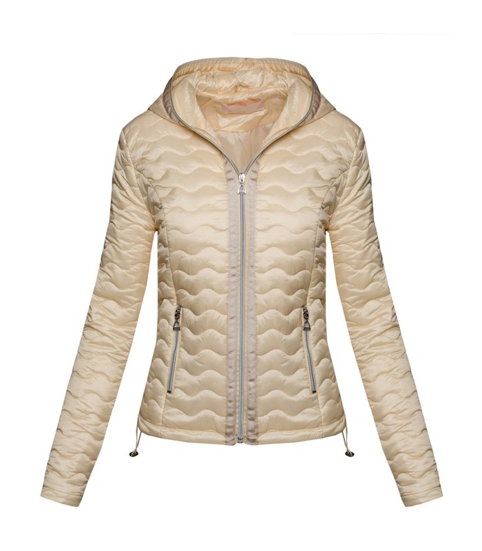 Damen Steppjacke Übergangs mit kapuze D-215