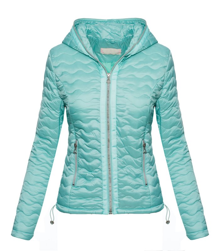 Damen Steppjacke Übergangs mit kapuze D-215