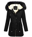 Damen Winter Jacke Parka Kunstfell Kapuze D-205 
