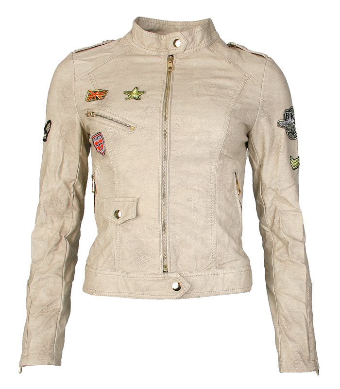 Damen Kunstleder JackePaisley Design D-22