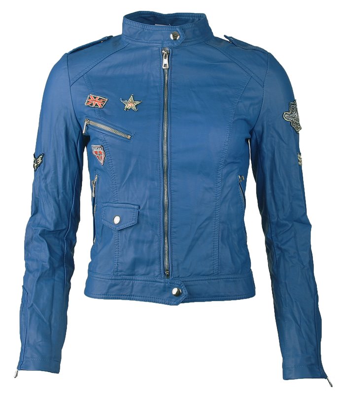 Damen Kunstleder JackePaisley Design D-22