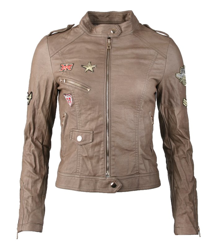 Damen Kunstleder JackePaisley Design D-22