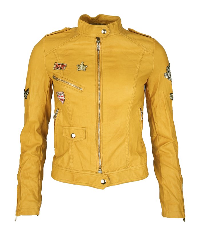 Damen Kunstleder JackePaisley Design D-22
