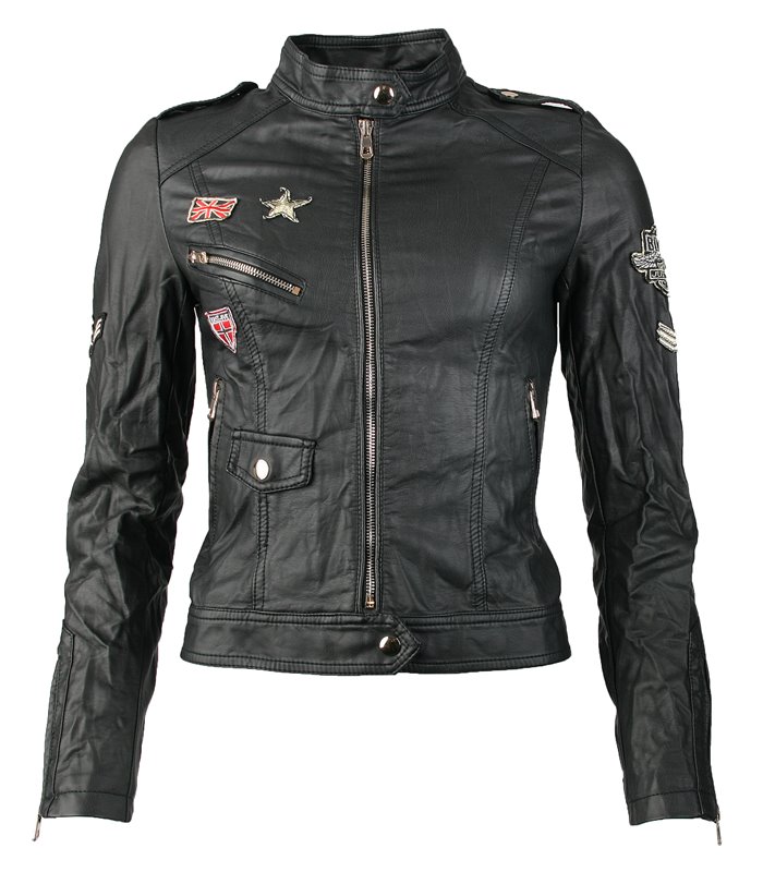Damen Kunstleder JackePaisley Design D-22
