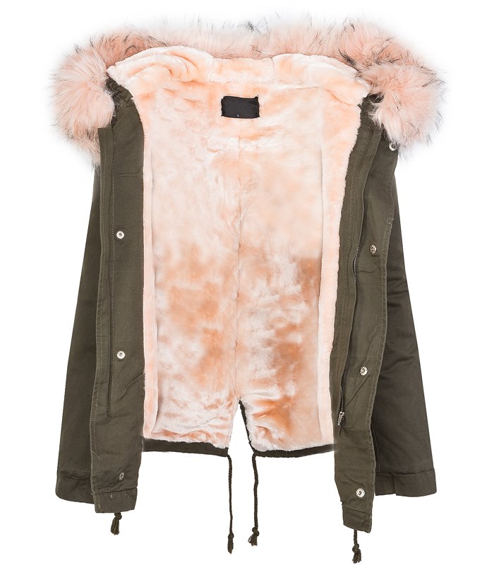 Damen winter jacke damen parka vintage style mit kapuze XXL-kunstfell D-232