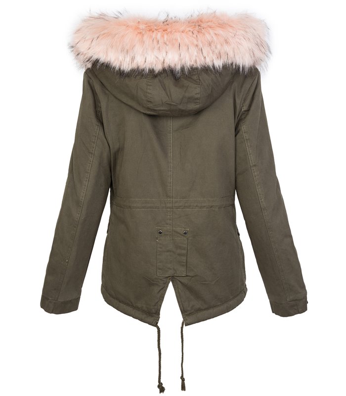 Damen winter jacke damen parka vintage style mit kapuze XXL-kunstfell D-232