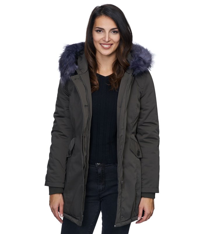 Outdoor Damenjacke Winterjacke Parka Mantel mit Kapuze D-224
