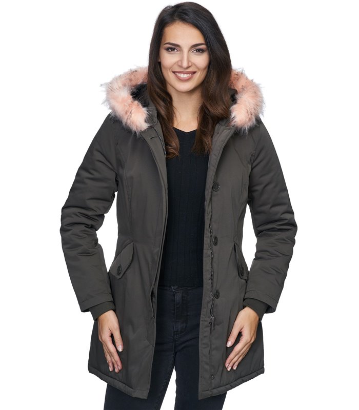 Outdoor Damenjacke Winterjacke Parka Mantel mit Kapuze D-224