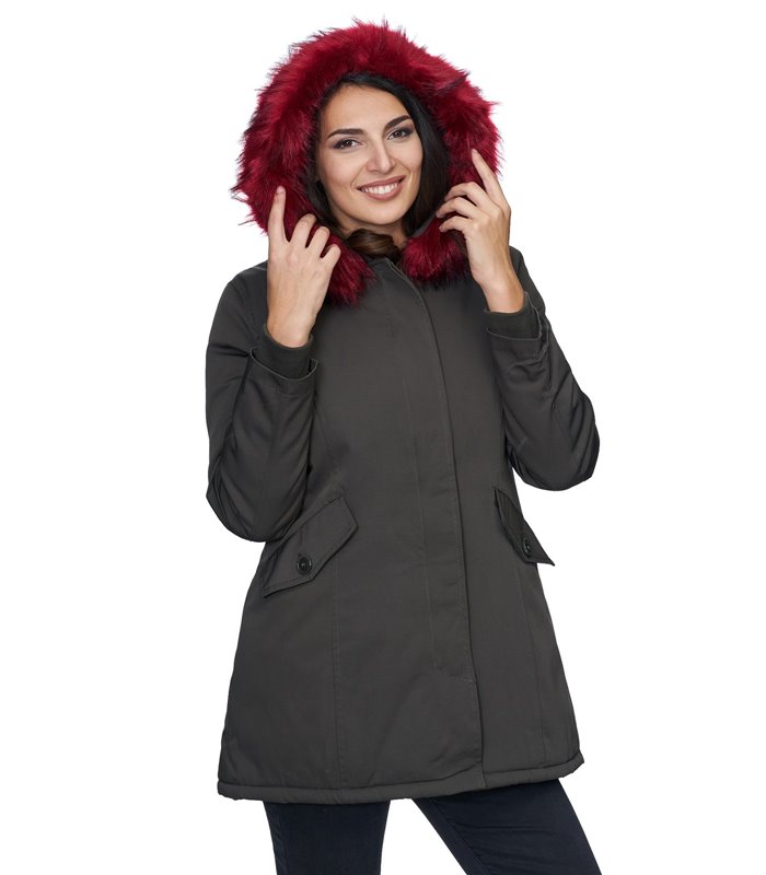 Outdoor Damenjacke Winterjacke Parka Mantel mit Kapuze D-224