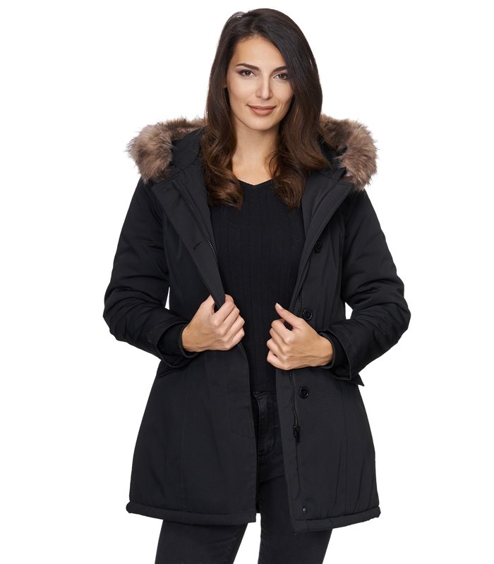 Outdoor Damenjacke Winterjacke Parka Mantel mit Kapuze D-224