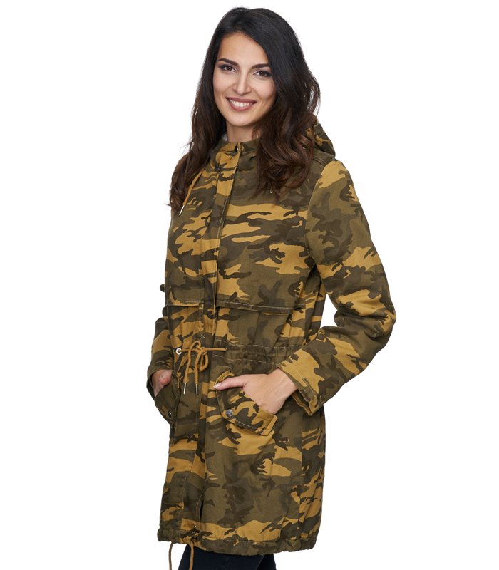 Damen Winter Jacke camouflage Mantel gefüttert D-235