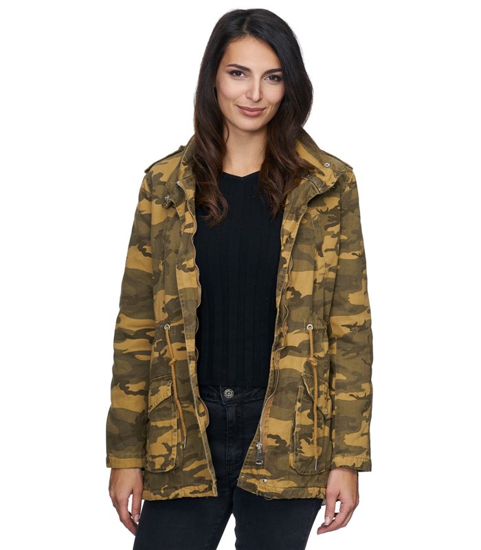 Damen Winter Jacke camouflage Mantel warm Winterjacke army D-243