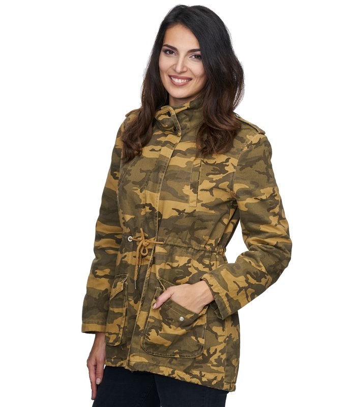 Damen Winter Jacke camouflage Mantel warm Winterjacke army D-243