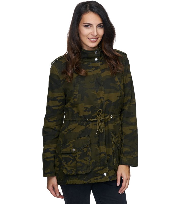 Damen Winter Jacke camouflage Mantel warm Winterjacke army D-243