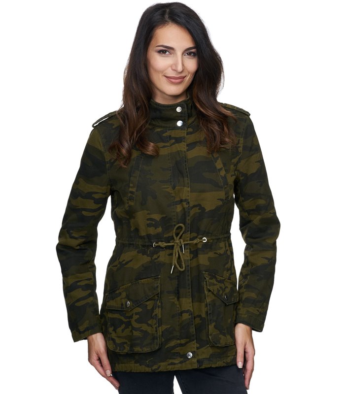 Damen Winter Jacke camouflage Mantel warm Winterjacke army D-243