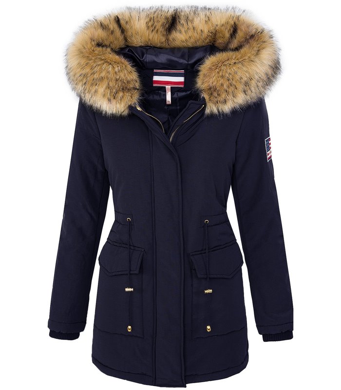 Outdoor damen parka winterjacke damen jacke warm xxl-kunstfellkragen