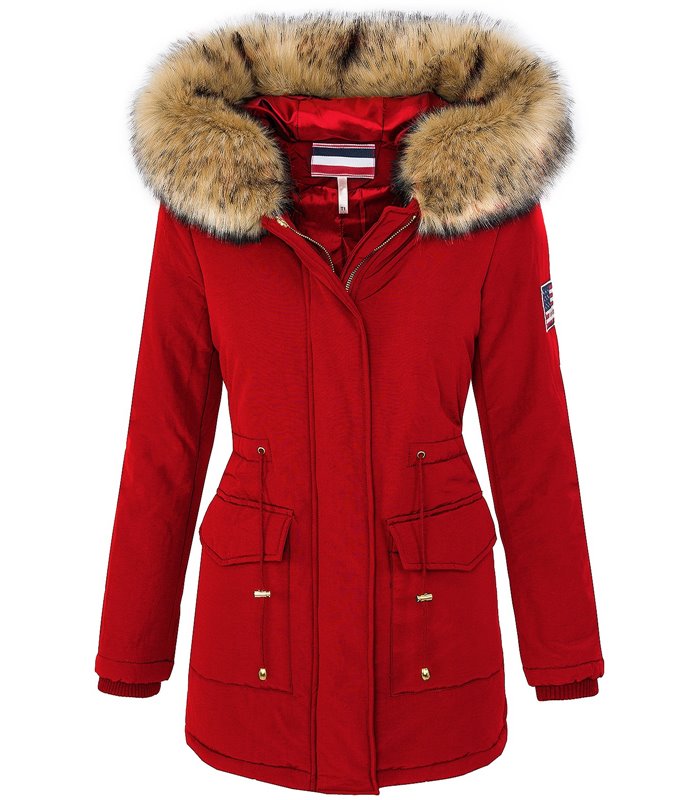 Outdoor damen parka winterjacke damen jacke warm xxl-kunstfellkragen