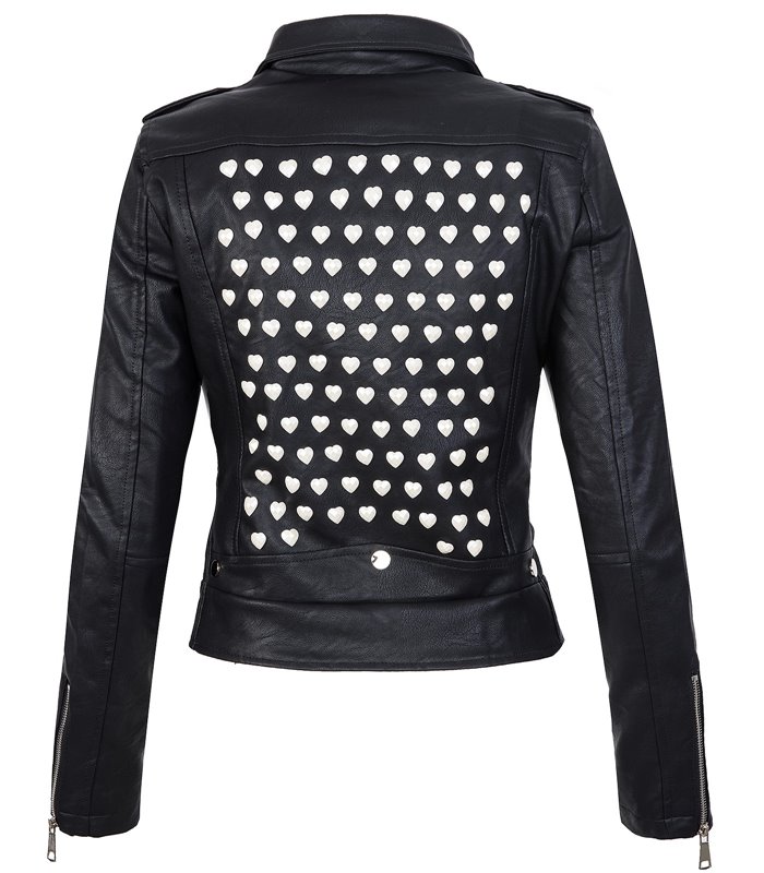Elegante Damen Kunstleder Jacke Biker Jacke D-272