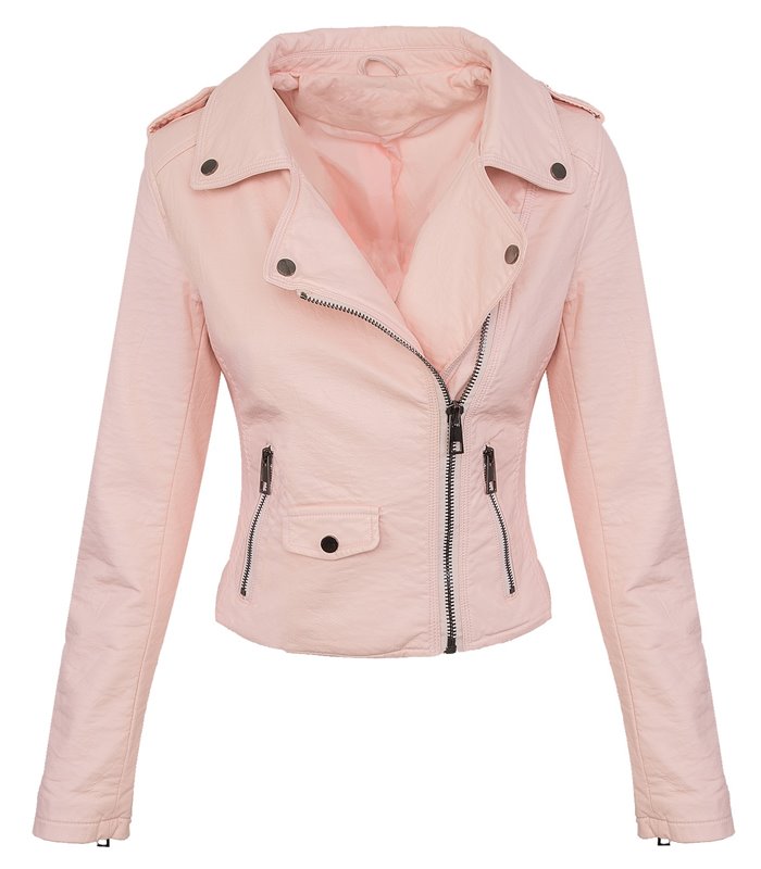 Damen Biker Kunstleder Jacke Damenjacke D-286