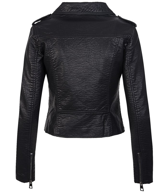Damen Biker Kunstleder Jacke Damenjacke D-286