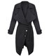 Damen Trenchcoat Mantel mit Wasserfallkragen D-302