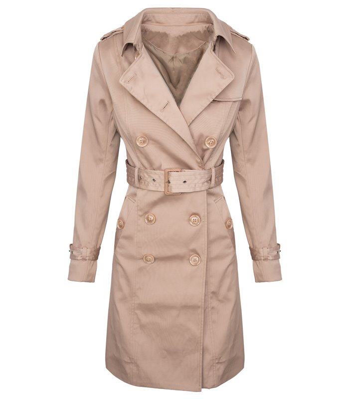 Damen Trenchcoat Mantel Vintage-Style D-312