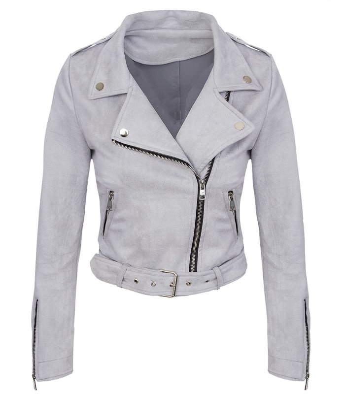 Damen Übergangsjacke in Wildleder-Optik D-313