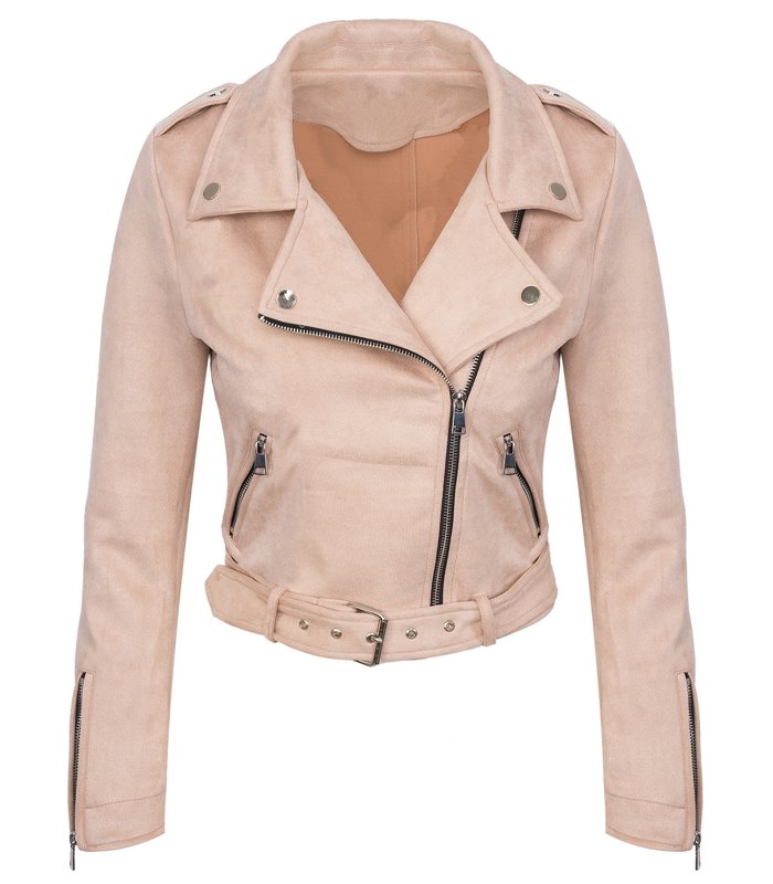 Damen Übergangsjacke in Wildleder-Optik D-313