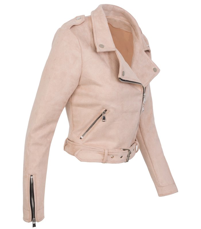 Damen Übergangsjacke in Wildleder-Optik D-313