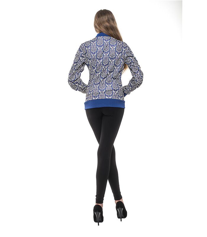 Damen Übergangs Jacke Paisleymuster Damenjacke Kurz Sommerjacke