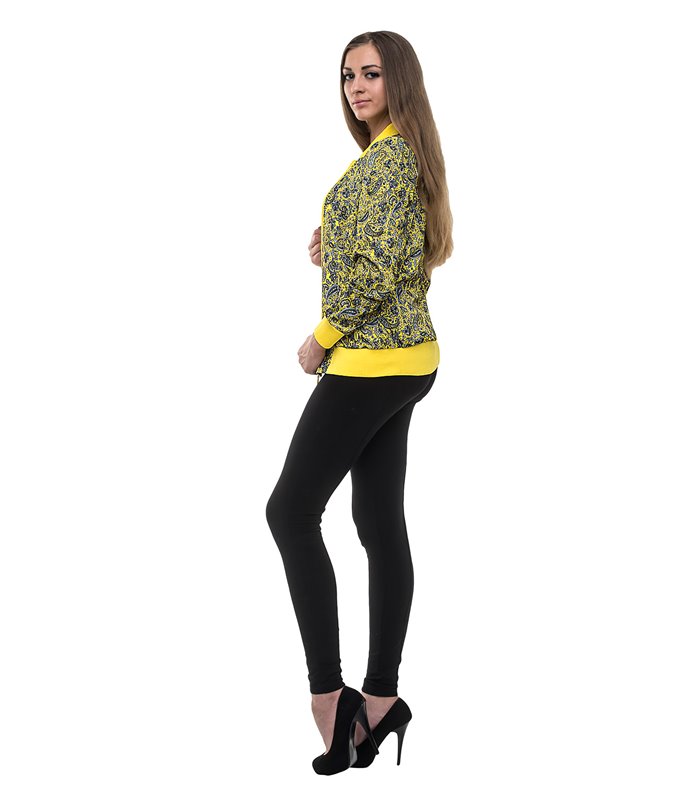 Damen Übergangs Jacke Paisleymuster Damenjacke Kurz Sommerjacke